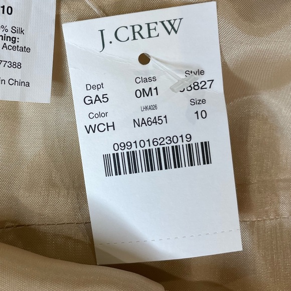 NWT J CREW - size 10- CreamSilk Skirt**please read** - Picture 13 of 14
